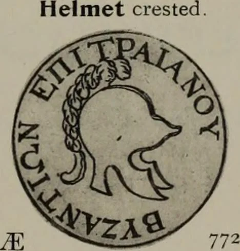 An illustration from Numismata graeca; Greek coin-types, classified for immediate identification, 1910, leaf 404