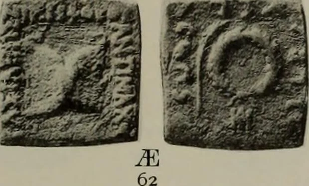 An illustration from Numismata graeca; Greek coin-types, classified for immediate identification, 1910, leaf 582