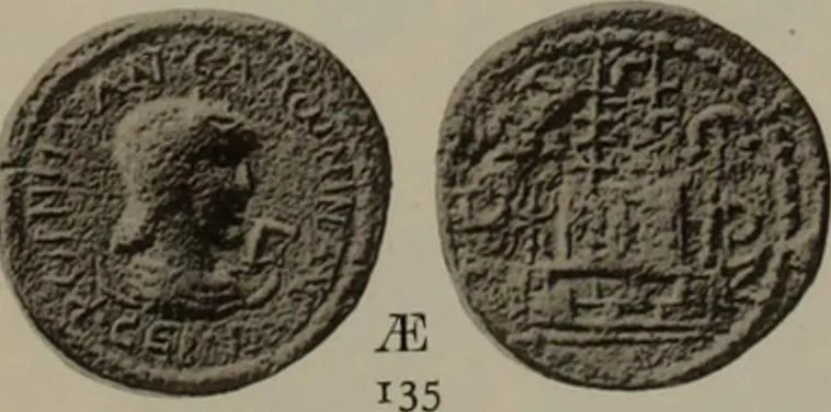 An illustration from Numismata graeca; Greek coin-types, classified for immediate identification, 1910, leaf 584
