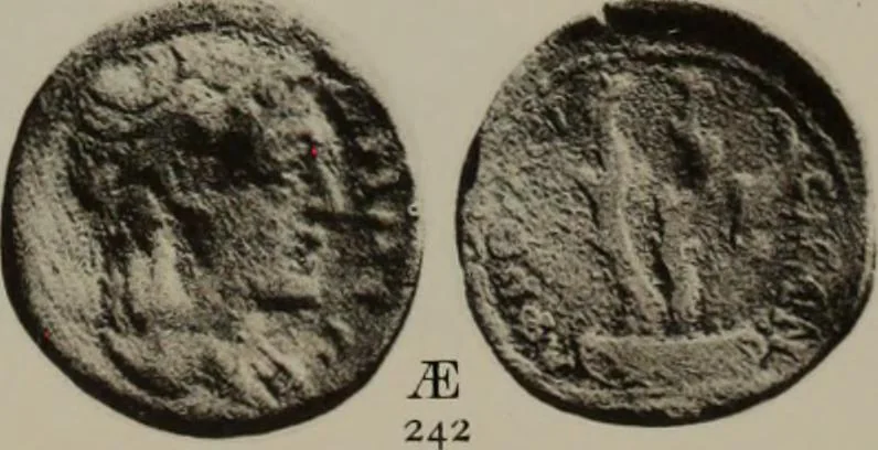An illustration from Numismata graeca; Greek coin-types, classified for immediate identification, 1910, leaf 590