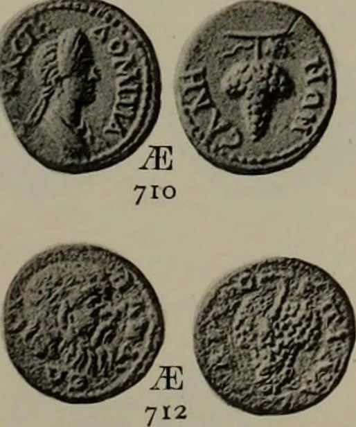 An illustration from Numismata graeca; Greek coin-types, classified for immediate identification, 1910, leaf 610