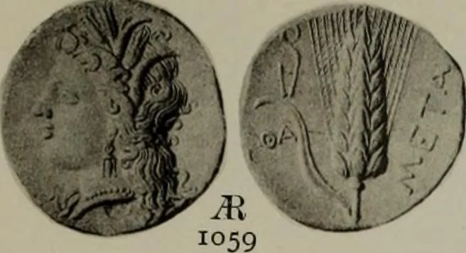 An illustration from Numismata graeca; Greek coin-types, classified for immediate identification, 1910, leaf 622