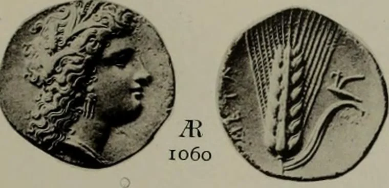 An illustration from Numismata graeca; Greek coin-types, classified for immediate identification, 1910, leaf 622