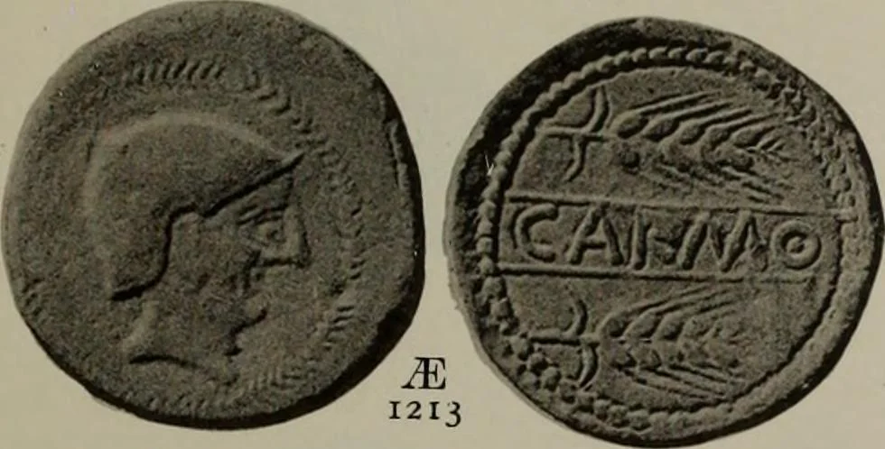 An illustration from Numismata graeca; Greek coin-types, classified for immediate identification, 1910, leaf 624