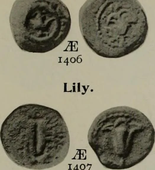 An illustration from Numismata graeca; Greek coin-types, classified for immediate identification, 1910, leaf 628
