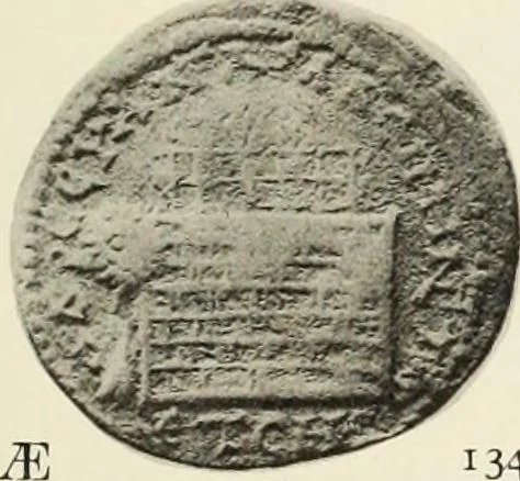 An illustration from Numismata graeca; Greek coin-types, classified for immediate identification, 1910, leaf 130