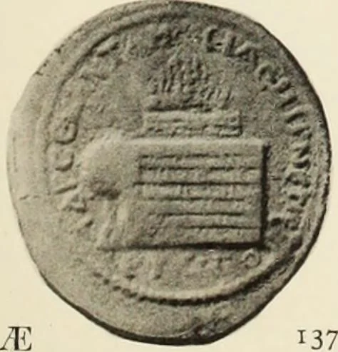 An illustration from Numismata graeca; Greek coin-types, classified for immediate identification, 1910, leaf 130