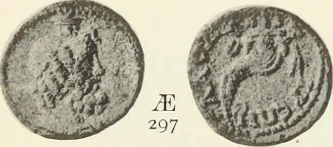 An illustration from Numismata graeca; Greek coin-types, classified for immediate identification, 1910, leaf 134
