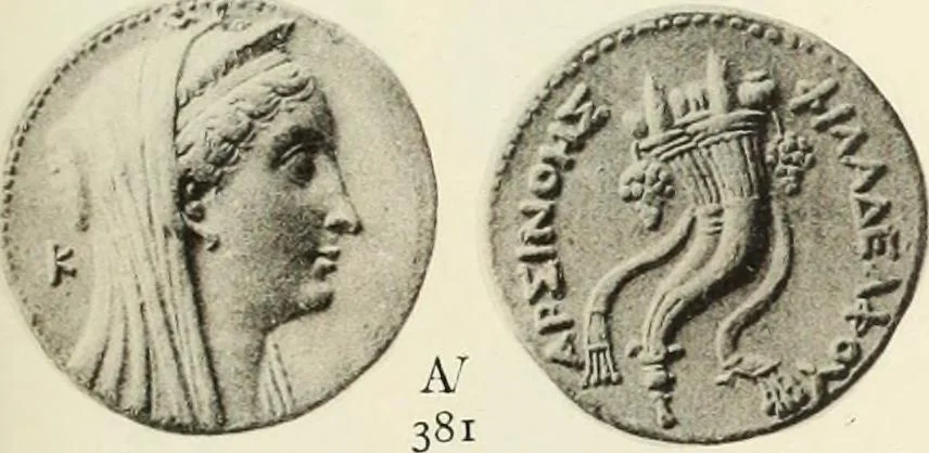An illustration from Numismata graeca; Greek coin-types, classified for immediate identification, 1910, leaf 138