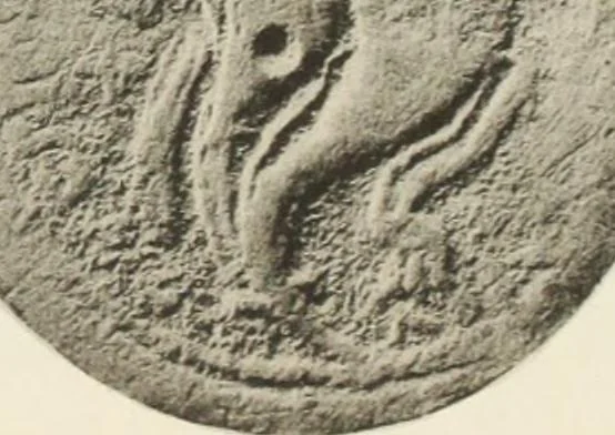 An illustration from Numismata graeca; Greek coin-types, classified for immediate identification, 1910, leaf 138