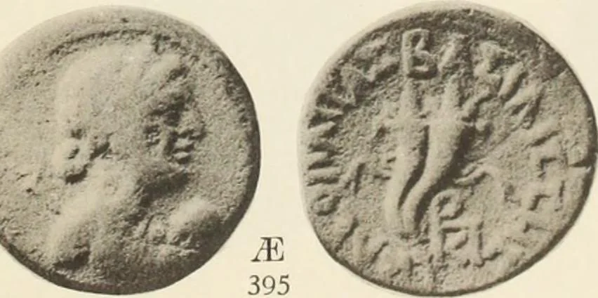 An illustration from Numismata graeca; Greek coin-types, classified for immediate identification, 1910, leaf 138