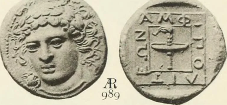 An illustration from Numismata graeca; Greek coin-types, classified for immediate identification, 1910, leaf 164