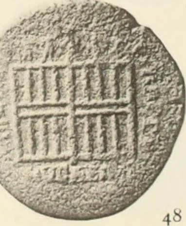 An illustration from Numismata graeca; Greek coin-types, classified for immediate identification, 1910, leaf 338