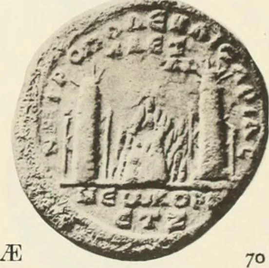 An illustration from Numismata graeca; Greek coin-types, classified for immediate identification, 1910, leaf 340