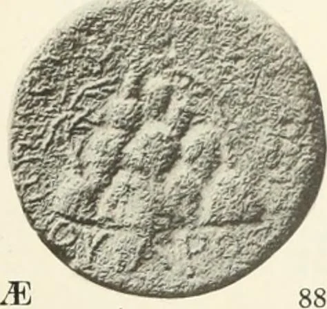 An illustration from Numismata graeca; Greek coin-types, classified for immediate identification, 1910, leaf 342
