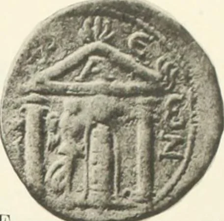 An illustration from Numismata graeca; Greek coin-types, classified for immediate identification, 1910, leaf 344