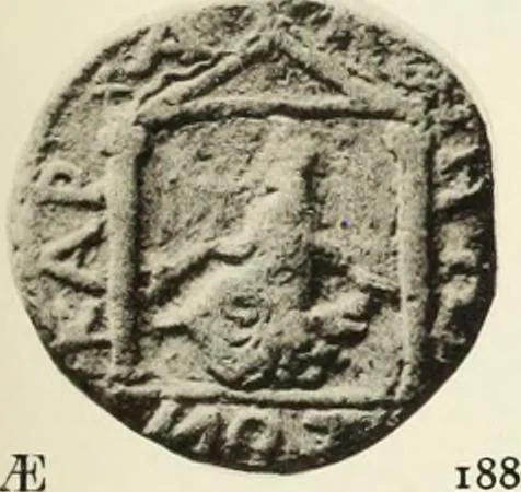 An illustration from Numismata graeca; Greek coin-types, classified for immediate identification, 1910, leaf 346