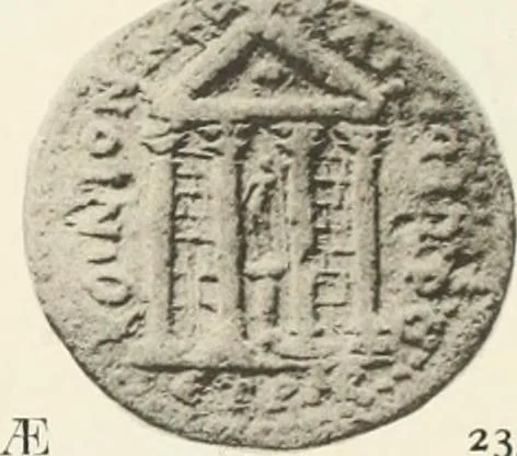 An illustration from Numismata graeca; Greek coin-types, classified for immediate identification, 1910, leaf 346