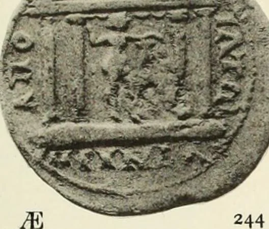An illustration from Numismata graeca; Greek coin-types, classified for immediate identification, 1910, leaf 348