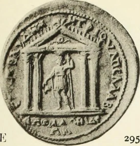 An illustration from Numismata graeca; Greek coin-types, classified for immediate identification, 1910, leaf 350