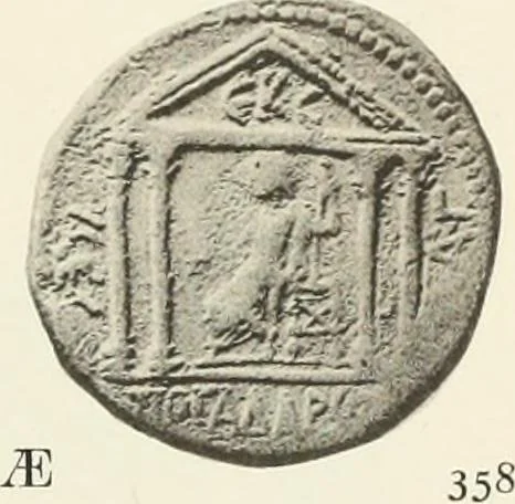 An illustration from Numismata graeca; Greek coin-types, classified for immediate identification, 1910, leaf 352