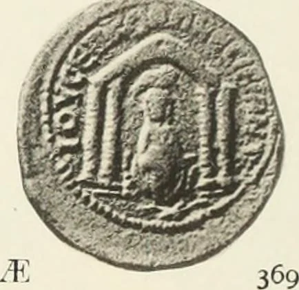 An illustration from Numismata graeca; Greek coin-types, classified for immediate identification, 1910, leaf 352
