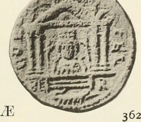 An illustration from Numismata graeca; Greek coin-types, classified for immediate identification, 1910, leaf 352