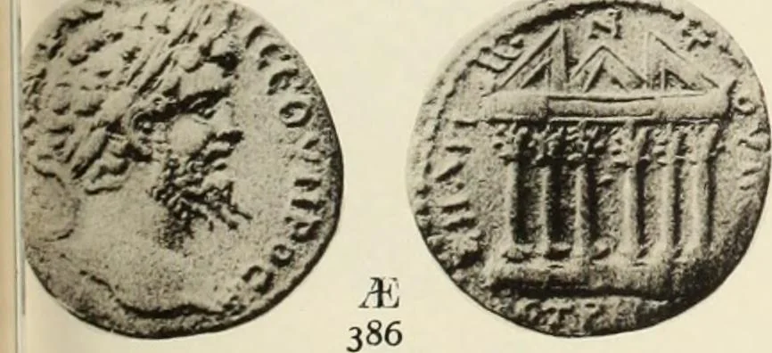 An illustration from Numismata graeca; Greek coin-types, classified for immediate identification, 1910, leaf 354
