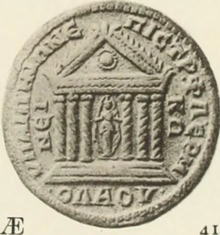 An illustration from Numismata graeca; Greek coin-types, classified for immediate identification, 1910, leaf 354
