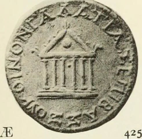 An illustration from Numismata graeca; Greek coin-types, classified for immediate identification, 1910, leaf 356
