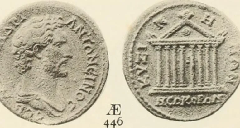 An illustration from Numismata graeca; Greek coin-types, classified for immediate identification, 1910, leaf 356