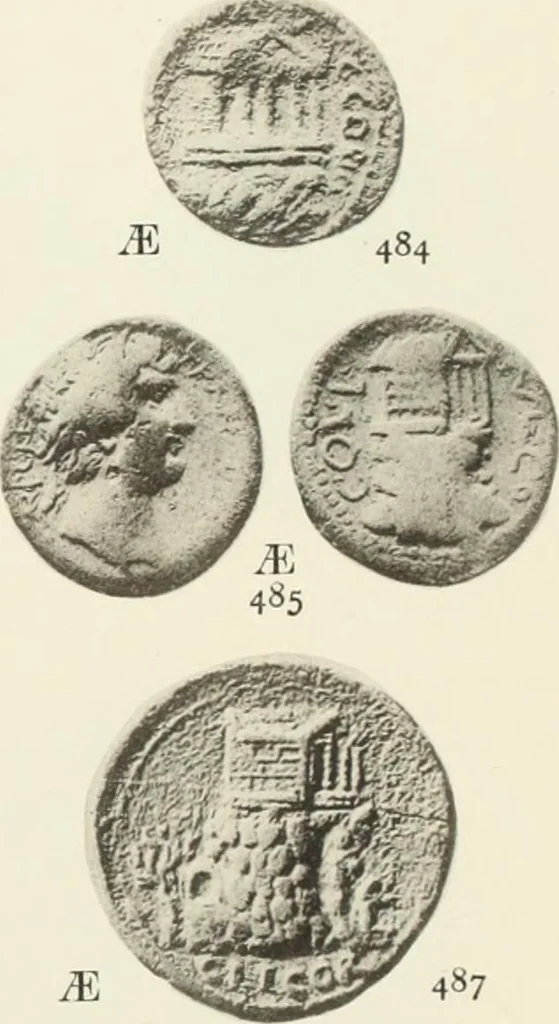 An illustration from Numismata graeca; Greek coin-types, classified for immediate identification, 1910, leaf 358