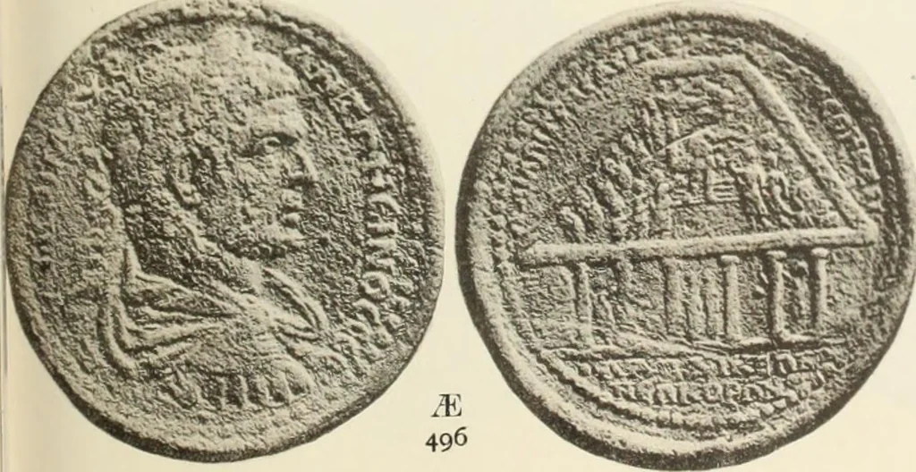 An illustration from Numismata graeca; Greek coin-types, classified for immediate identification, 1910, leaf 360
