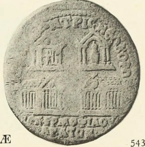 An illustration from Numismata graeca; Greek coin-types, classified for immediate identification, 1910, leaf 362