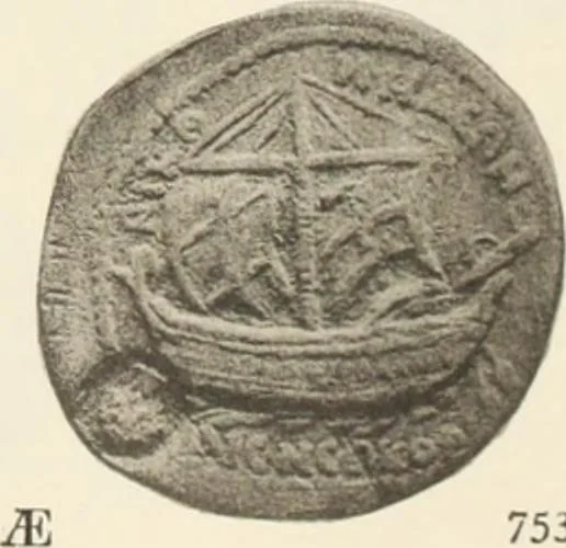 An illustration from Numismata graeca; Greek coin-types, classified for immediate identification, 1910, leaf 368