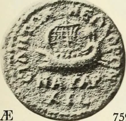 An illustration from Numismata graeca; Greek coin-types, classified for immediate identification, 1910, leaf 370