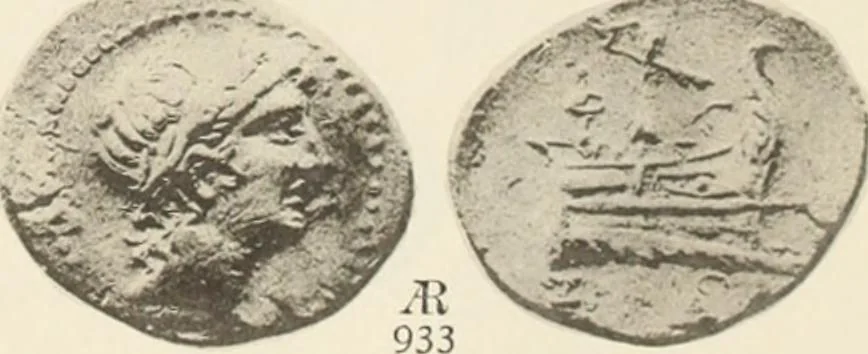 An illustration from Numismata graeca; Greek coin-types, classified for immediate identification, 1910, leaf 374