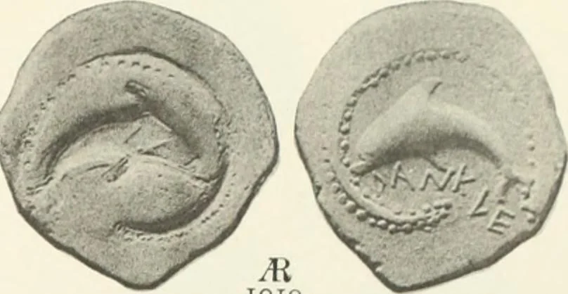 An illustration from Numismata graeca; Greek coin-types, classified for immediate identification, 1910, leaf 378
