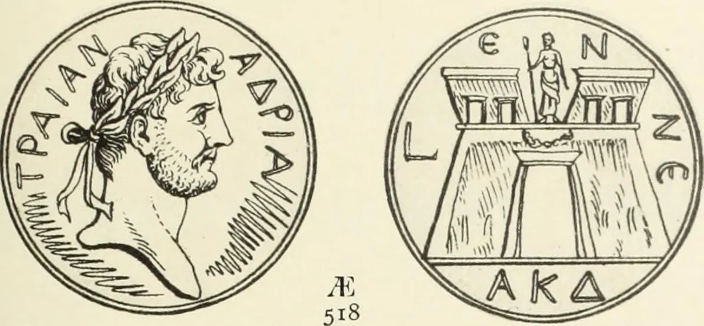 An illustration from Numismata graeca; Greek coin-types, classified for immediate identification, 1910, leaf 386