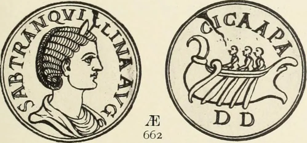 An illustration from Numismata graeca; Greek coin-types, classified for immediate identification, 1910, leaf 386