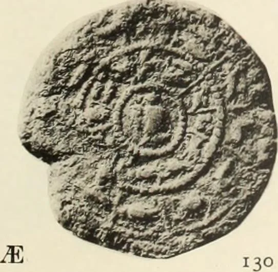 An illustration from Numismata graeca; Greek coin-types, classified for immediate identification, 1910, leaf 546