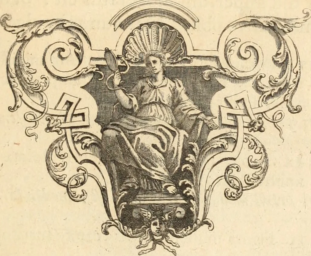 An illustration from Numismata imperatorum romanorum praestantiora a Julio Caesare ad Postumum usque per Joannem Vaillant, 1743, leaf 116