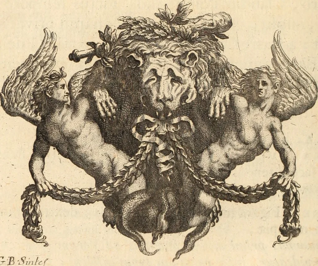 An illustration from Numismata imperatorum romanorum praestantiora a Julio Caesare ad Postumum usque per Joannem Vaillant, 1743, leaf 139