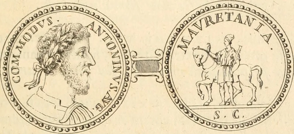 An illustration from Numismata imperatorum romanorum praestantiora a Julio Caesare ad Postumum usque per Joannem Vaillant, 1743, leaf 140