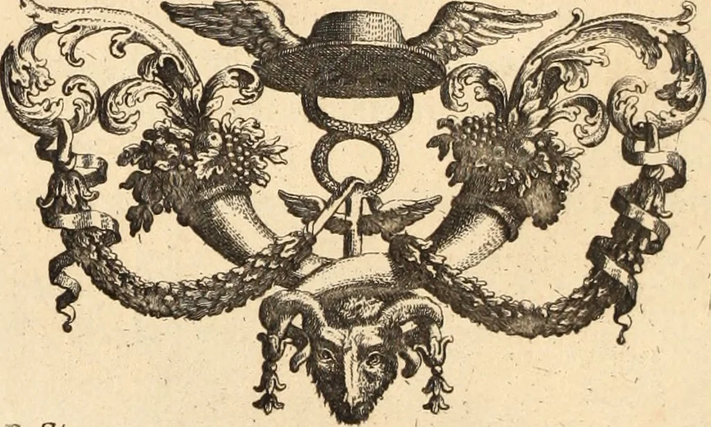 An illustration from Numismata imperatorum romanorum praestantiora a Julio Caesare ad Postumum usque per Joannem Vaillant, 1743, leaf 155