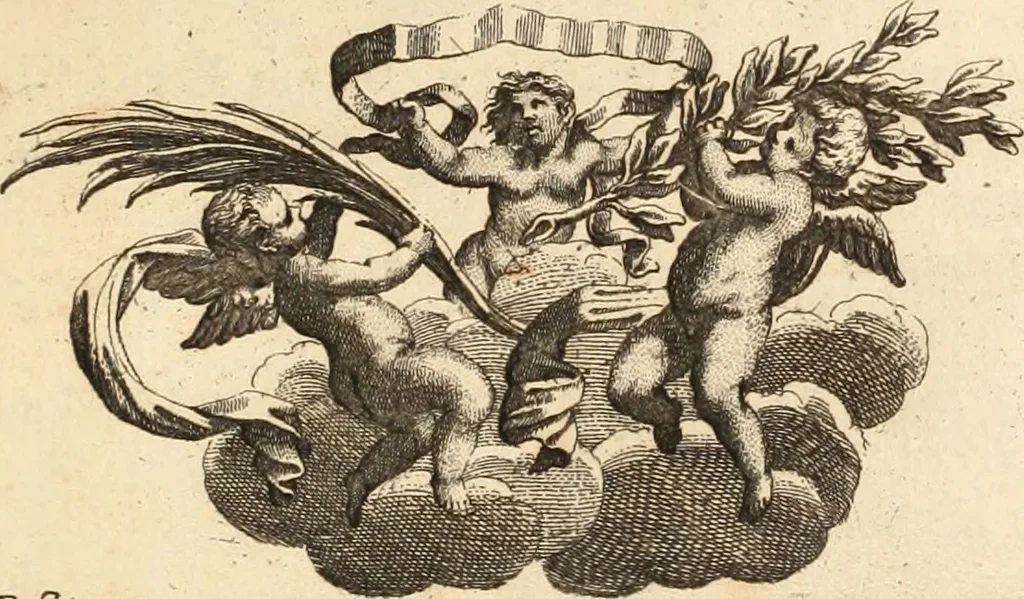 An illustration from Numismata imperatorum romanorum praestantiora a Julio Caesare ad Postumum usque per Joannem Vaillant, 1743, leaf 214