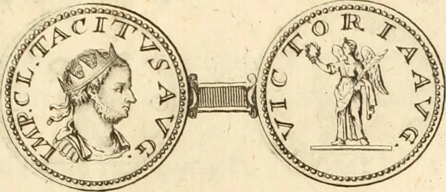 An illustration from Numismata imperatorum romanorum praestantiora a Julio Caesare ad Postumum usque per Joannem Vaillant, 1743, leaf 244
