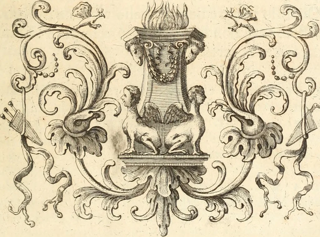 An illustration from Numismata imperatorum romanorum praestantiora a Julio Caesare ad Postumum usque per Joannem Vaillant, 1743, leaf 248