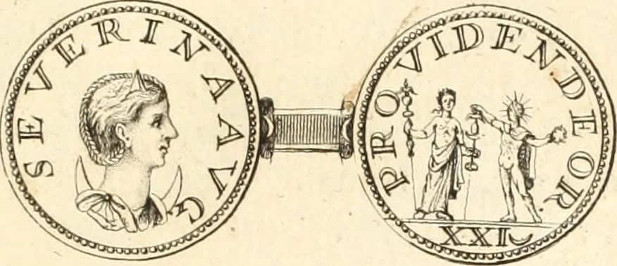 An illustration from Numismata imperatorum romanorum praestantiora a Julio Caesare ad Postumum usque per Joannem Vaillant, 1743, leaf 262