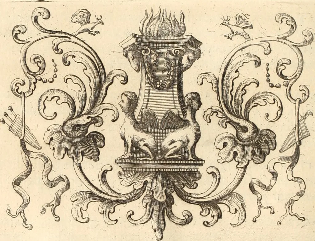 An illustration from Numismata imperatorum romanorum praestantiora a Julio Caesare ad Postumum usque per Joannem Vaillant, 1743, leaf 299